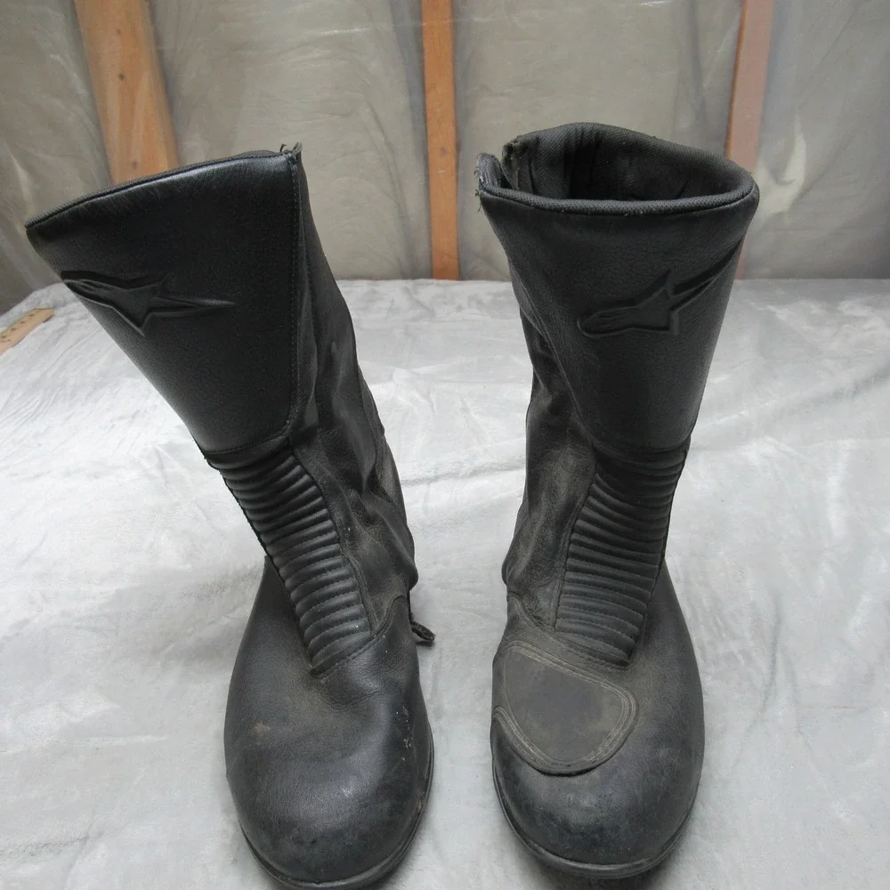 Alpinestars Leather Boots Mens‎ 11.5 US Black Gran Torino Gore Tex Motorcycle